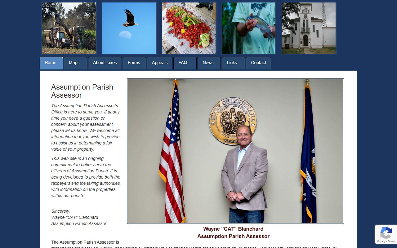 Assumption Parish Assessor website for property assessment records