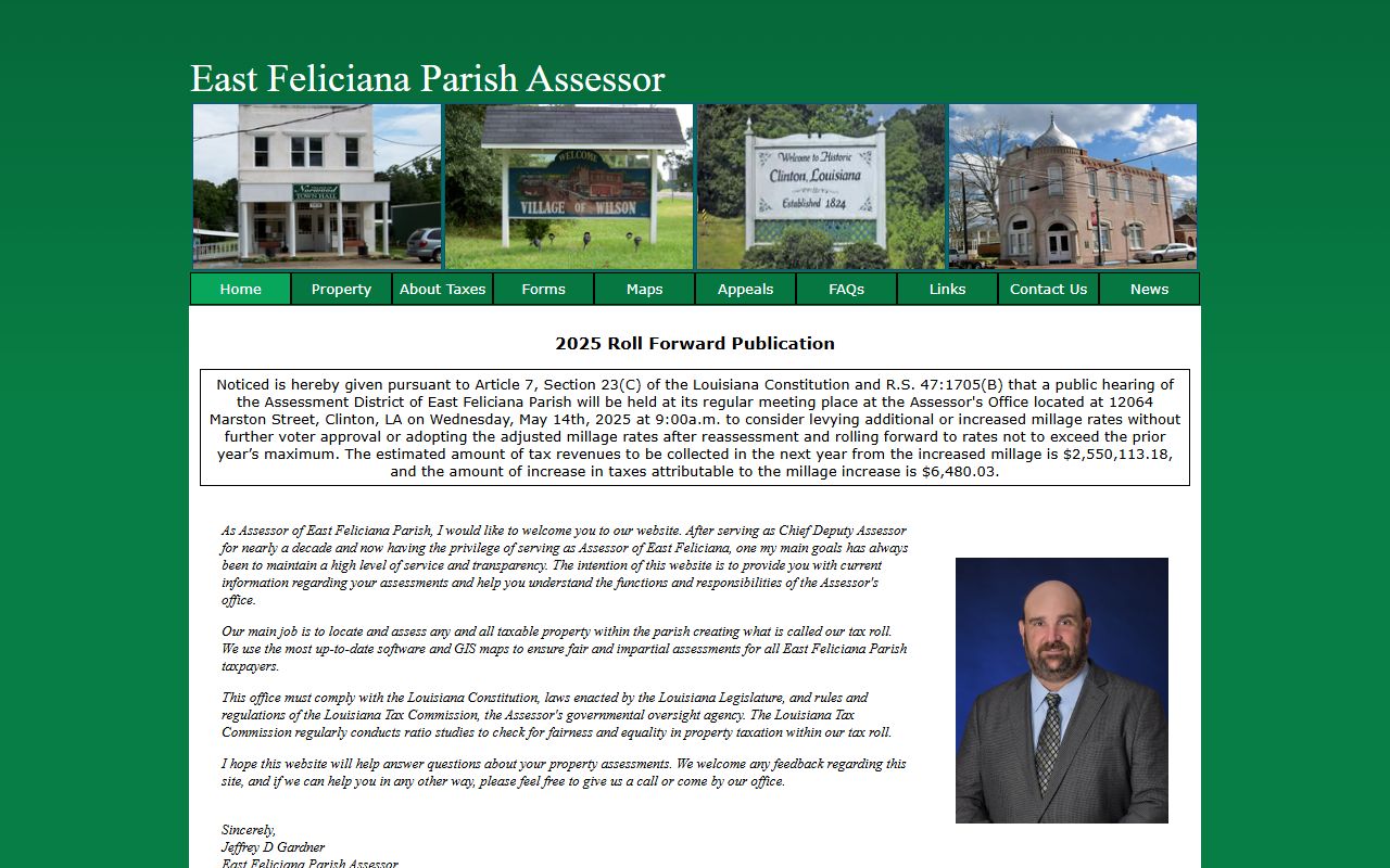 East Feliciana Parish Assessor website