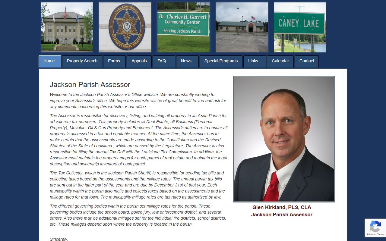 Jackson Parish Assessor website for property search