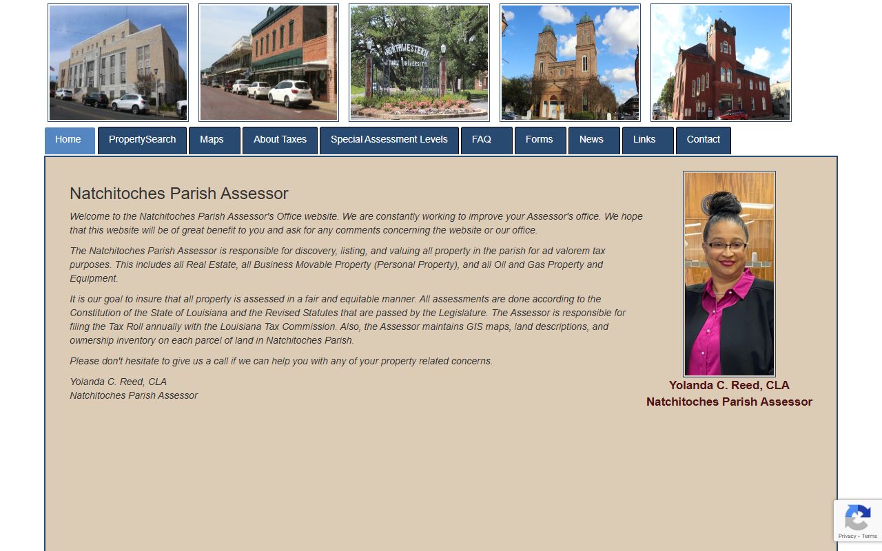 Natchitoches Parish Assessor website for property records