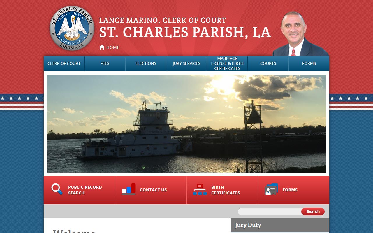 St. Charles Parish Clerk of Court homepage