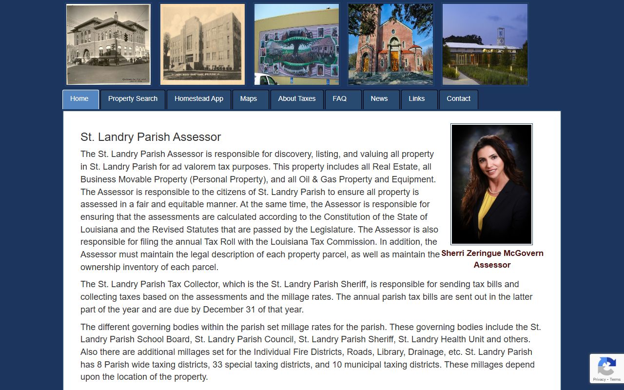 St. Landry Parish Assessor website for property search