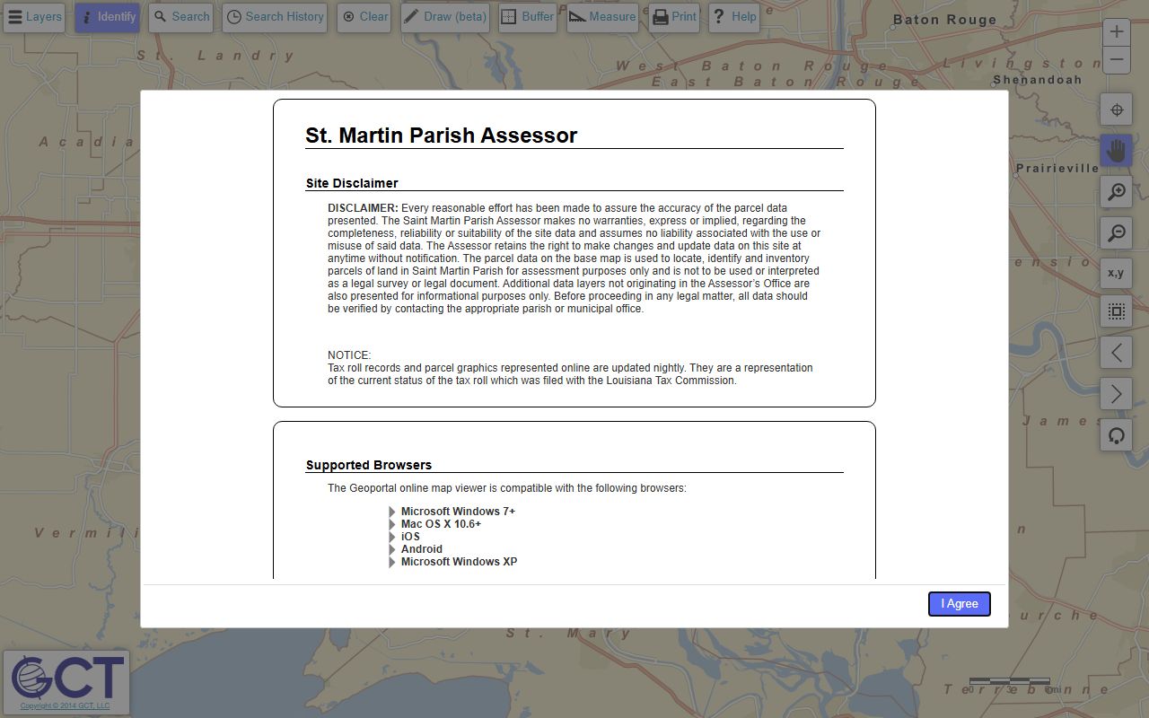 St. Martin Parish GIS portal for property mapping